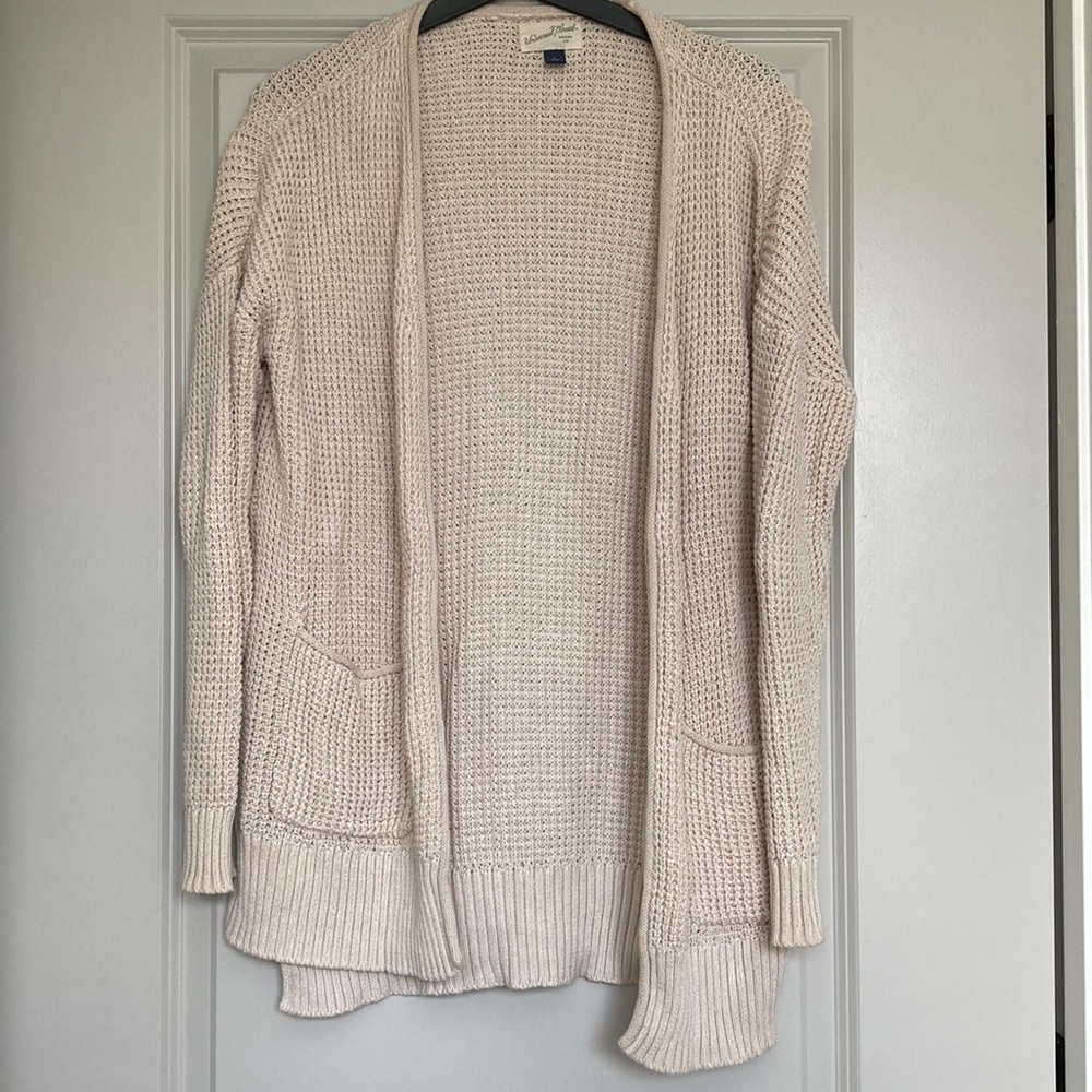 Long cream cardigan